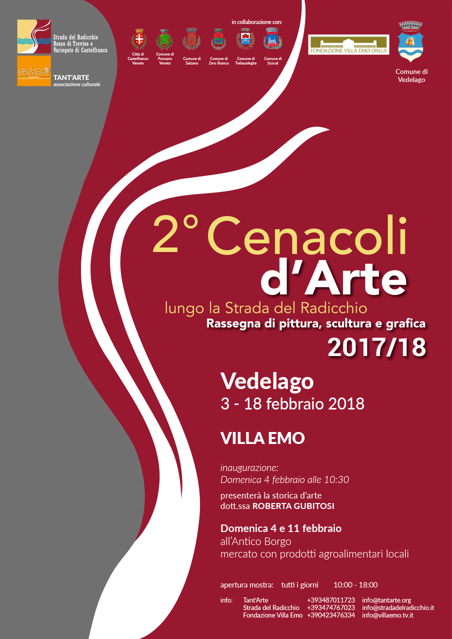 Locandina Cenacoli d'Arte Lungo la Strada del Radicchio | Villa Emo | Fanzolo di Vedelago (Treviso)